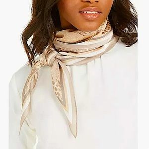 INC International Concepts Neutral Snake Skin Embossed Kite Scarf